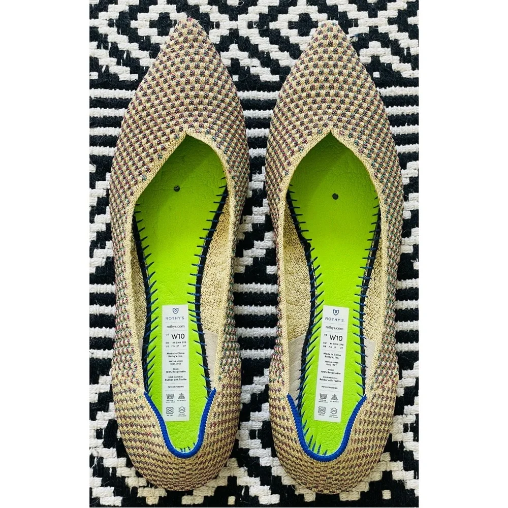 Rothy’s The Point Multi Metallic Flats
